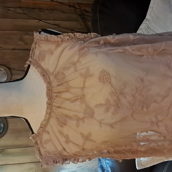 Torrid Floral Blush Pink Lace Sleeveless Blouse Top Office Business Casual Size - Picture 5 of 12